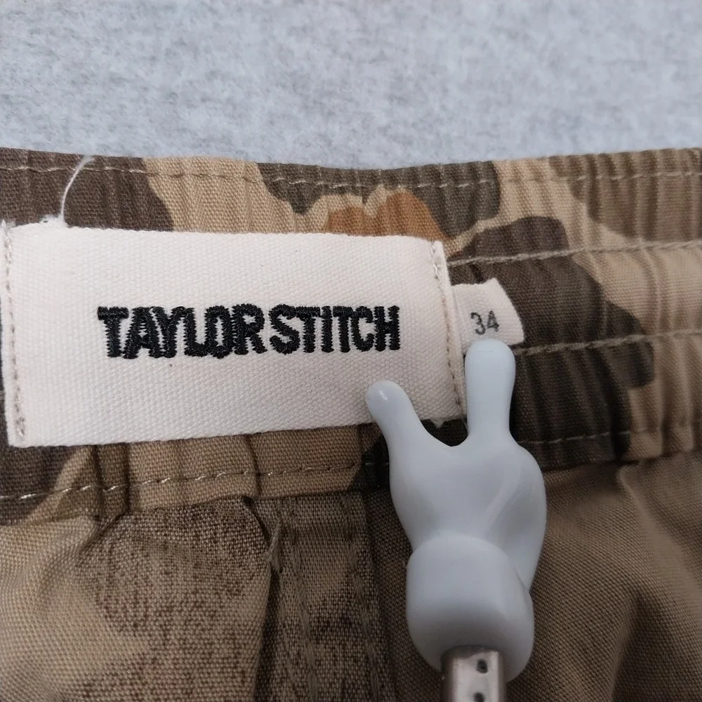Taylor Stitch Shorts Mens 34 Green Arid Camo Adventure Outdoor 2206ASBAC 7in